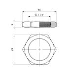 Контргайка LexLine 1 1/4 латунная УК1207-В усиленная, фото , изображение 2 | SNABZHENIE.com.ua