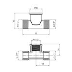 Тройник посилений LexLine 1/2 НВН латунний УК0291-В, фото , зображення 2 | SNABZHENIE.com.ua