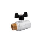 Кран шаровой Karro Perfect 1 ВН PN40, никелированный, бабочка, фото  | SNABZHENIE.com.ua