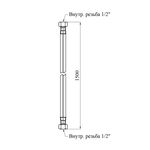Шланг газовый Nikiforov 1/2 ВВ 150 см с гайками ПВХ белый, фото , изображение 2 | SNABZHENIE.com.ua