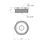 Футорка посилена LexLine 2х3/4 НВ латунна УК0725-В, фото , зображення 2 | SNABZHENIE.com.ua