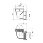 Уголок усиленный LexLine 1 1/2" ВВ никелированный НК0117-Вн, фото , изображение 2 | SNABZHENIE.com.ua