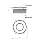 Футорка посилена LexLine 2х1 НВ нікельована НК0726-Вн, фото , зображення 2 | SNABZHENIE.com.ua