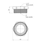 Футорка LexLine 2х1 1/2 НВ никелированная НК0728-Вн, фото , изображение 2 | SNABZHENIE.com.ua