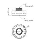 Переход усиленный LexLine 2х1 ВН никелированный НК0620-Вн, фото , зображення 2 | SNABZHENIE.com.ua