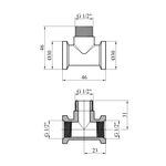 Тройник STA Premium 1/2 ВНВ нікельований, фото , зображення 2 | SNABZHENIE.com.ua