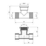 Тройник усиленный LexLine 1" НВН латунный УК0233-В, фото , изображение 2 | SNABZHENIE.com.ua