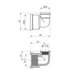 Уголок переходной усиленный LexLine 1x1/2 ВВ никелированный, фото , изображение 2 | SNABZHENIE.com.ua