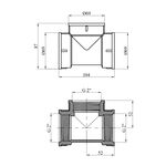 Тройник LexLine 2 ВВВ никелированный НК0240-Вн усиленный, фото , изображение 2 | SNABZHENIE.com.ua