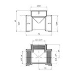 Тройник LexLine 1 1/4 латунный ВВВ УК0208-В, фото , изображение 2 | SNABZHENIE.com.ua