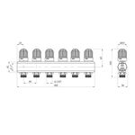 Регулирующий коллектор Karro 6 выходов 1x3/4 с термостатическим вентилем, фото , изображение 2 | SNABZHENIE.com.ua