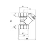 Фільтр грубої очистки STA (DN) 25 ВВ латунний, фото , зображення 2 | SNABZHENIE.com.ua