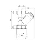 Фільтр грубої очистки STA (DN) 32 ВВ латунний, фото , зображення 2 | SNABZHENIE.com.ua