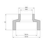 Редукционная муфта PPR Rozma 110х63 мм, фото , изображение 2 | SNABZHENIE.com.ua