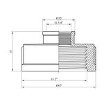 Муфта переходная LexLine 2х3/4 ВВ никелированная НК0320-Вн, фото , изображение 2 | SNABZHENIE.com.ua
