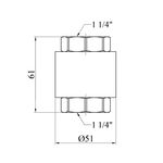 Обратный клапан STA Premium (DN) 32 ВВ, латунный шток, фото , изображение 2 | SNABZHENIE.com.ua