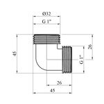 Уголок STA 1 НН латунний, фото , зображення 2 | SNABZHENIE.com.ua