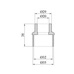 Переходная муфта PPR Rozma 32x20 мм ВН, фото , изображение 2 | SNABZHENIE.com.ua