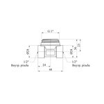 Тройник для колектора Karro 1/2x1x1/2 ВНВ латунний KR-17038, фото , зображення 2 | SNABZHENIE.com.ua