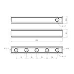 Коллектор балка Karro на 5 выходов 1x1/2 РВ латунный KR-2001, фото , изображение 2 | SNABZHENIE.com.ua