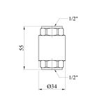 Обратный клапан Karro "Europa" 1/2" ВВ с латунным штоком, фото , изображение 2 | SNABZHENIE.com.ua