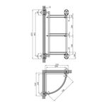 Полка для ванної кімнати кутова Kroner KRM Elbe - ACG2907-3, фото , зображення 2 | SNABZHENIE.com.ua