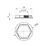 Контргайка STA Premium 3/4" никелированная, фото , изображение 2 | SNABZHENIE.com.ua