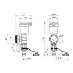 Сливная группа для коллектора Karro 1 РН никелированная KR-17000, фото , изображение 2 | SNABZHENIE.com.ua