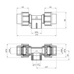 Тройник ПЕ Rozma 40х1 1/2х40 РВ, фото , зображення 2 | SNABZHENIE.com.ua