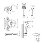 Змішувач для душа Kroner KRP Brocken - C050, фото , зображення 2 | SNABZHENIE.com.ua