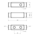 Колектор Karro на 2 виходи 1х1/2 РВ нержавіюча сталь KR-1003, фото , зображення 2 | SNABZHENIE.com.ua