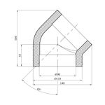 Колено 45° PPR GrandiTherm 90 мм, фото , изображение 2 | SNABZHENIE.com.ua