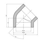 Колено 45° PPR GrandiTherm 110 мм, фото , зображення 2 | SNABZHENIE.com.ua