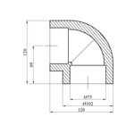 Колено 90° PPR GrandiTherm 75 мм, фото , изображение 2 | SNABZHENIE.com.ua