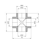Крестовина PPR GrandiTherm 32 мм, фото , зображення 2 | SNABZHENIE.com.ua
