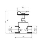Вентиль PPR GrandiTherm 25 мм прямоточный, фото , изображение 2 | SNABZHENIE.com.ua