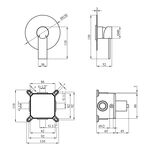 Змішувач прихованого монтажу Kroner KRP Basis - C080, фото , зображення 2 | SNABZHENIE.com.ua
