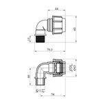 Колено ПЭ SPT 20х1/2" РН, фото , изображение 2 | SNABZHENIE.com.ua