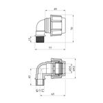 Колено ПЭ SPT 25х1/2" РН, фото , изображение 2 | SNABZHENIE.com.ua