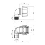 Колено ПЭ SPT 32х3/4" РН, фото , изображение 2 | SNABZHENIE.com.ua