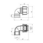Колено ПЭ SPT 25x1" РВ, фото , изображение 2 | SNABZHENIE.com.ua