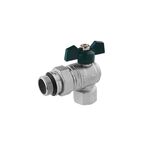 Кран угловой STA LB 3/4 ВН PN40 зеленая бабочка, никелированный, фото  | SNABZHENIE.com.ua