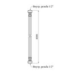 Шланг газовый Nikiforov 1/2 ВВ 400 см, черный, с метал. гайками, фото , изображение 2 | SNABZHENIE.com.ua