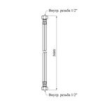 Шланг газовый Nikiforov 1/2 ВВ 500 см черный с гайками, фото , изображение 2 | SNABZHENIE.com.ua