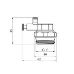 Воздухоотводчик для колектора Karro 1 KR-5010 латунний, фото , зображення 2 | SNABZHENIE.com.ua
