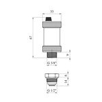 Воздухоотводчик прямой Karro Super 1/2 KR-509 никелированный, фото , изображение 2 | SNABZHENIE.com.ua