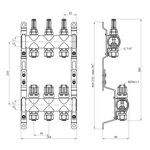 Колектор в зборі STA Classic на 3 виходи G1 з євроконусами, нержавіюча сталь, фото , зображення 2 | SNABZHENIE.com.ua