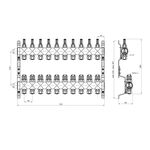 Колектор в зборі STA Classic на 10 виходів G1 з євроконусами, нержавіюча сталь, фото , зображення 2 | SNABZHENIE.com.ua