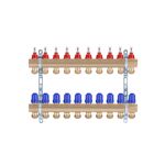 Колектор в зборі STA на 10 виходів 1х3/4 з евроконусами, латунний, фото , зображення 3 | SNABZHENIE.com.ua