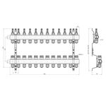 Коллектор STA 12 выходов 1х3/4" с евроконусами, латунный, фото , изображение 2 | SNABZHENIE.com.ua